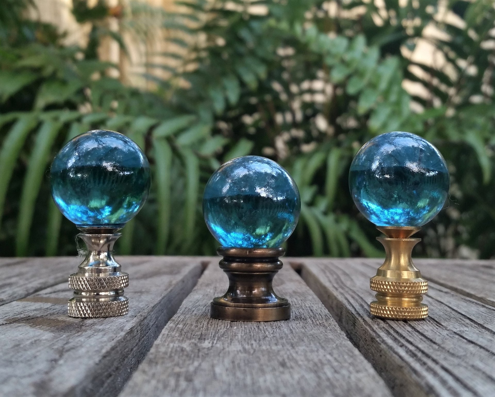 Light Teal Blue Lamp Finial