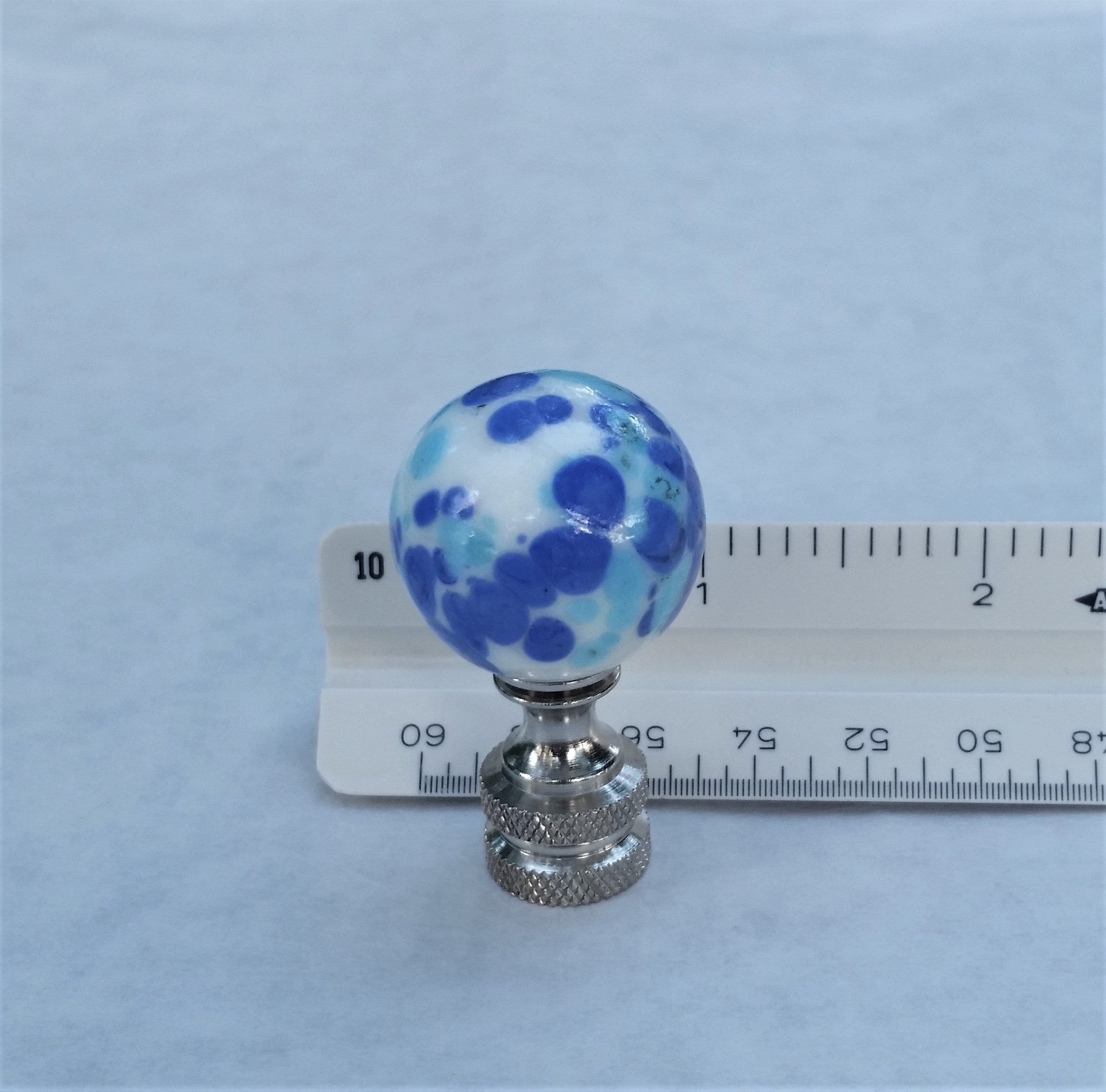 Blue Speckled Lamp Finial