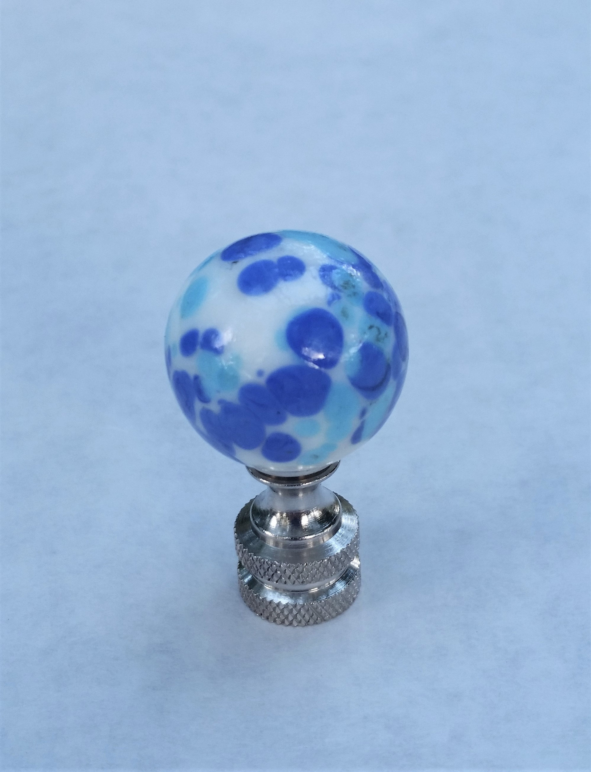 Blue Speckled Lamp Finial