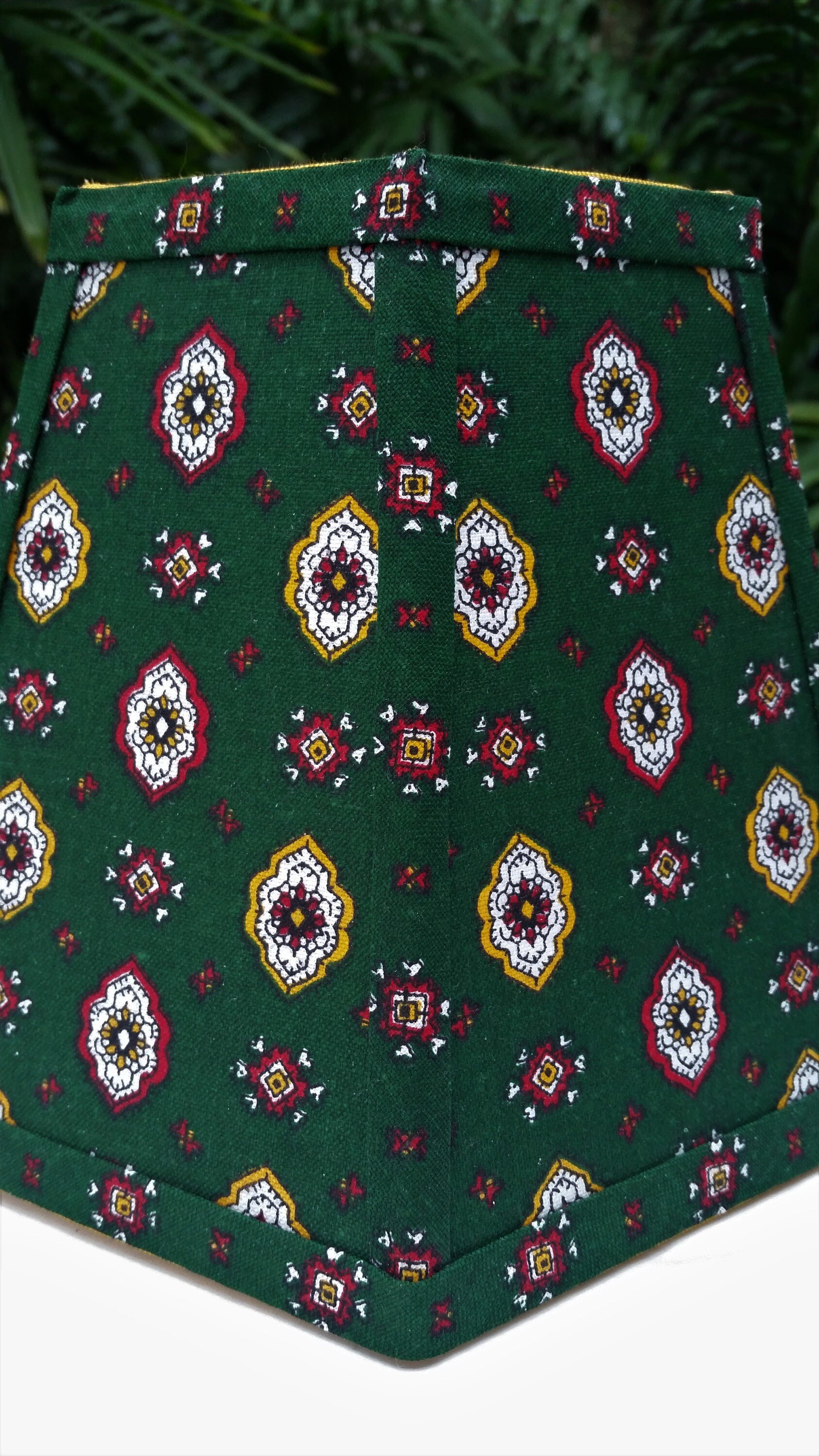 Green or Red Foulard French Country Fabric Lampshade, Clip On Lamp Shade