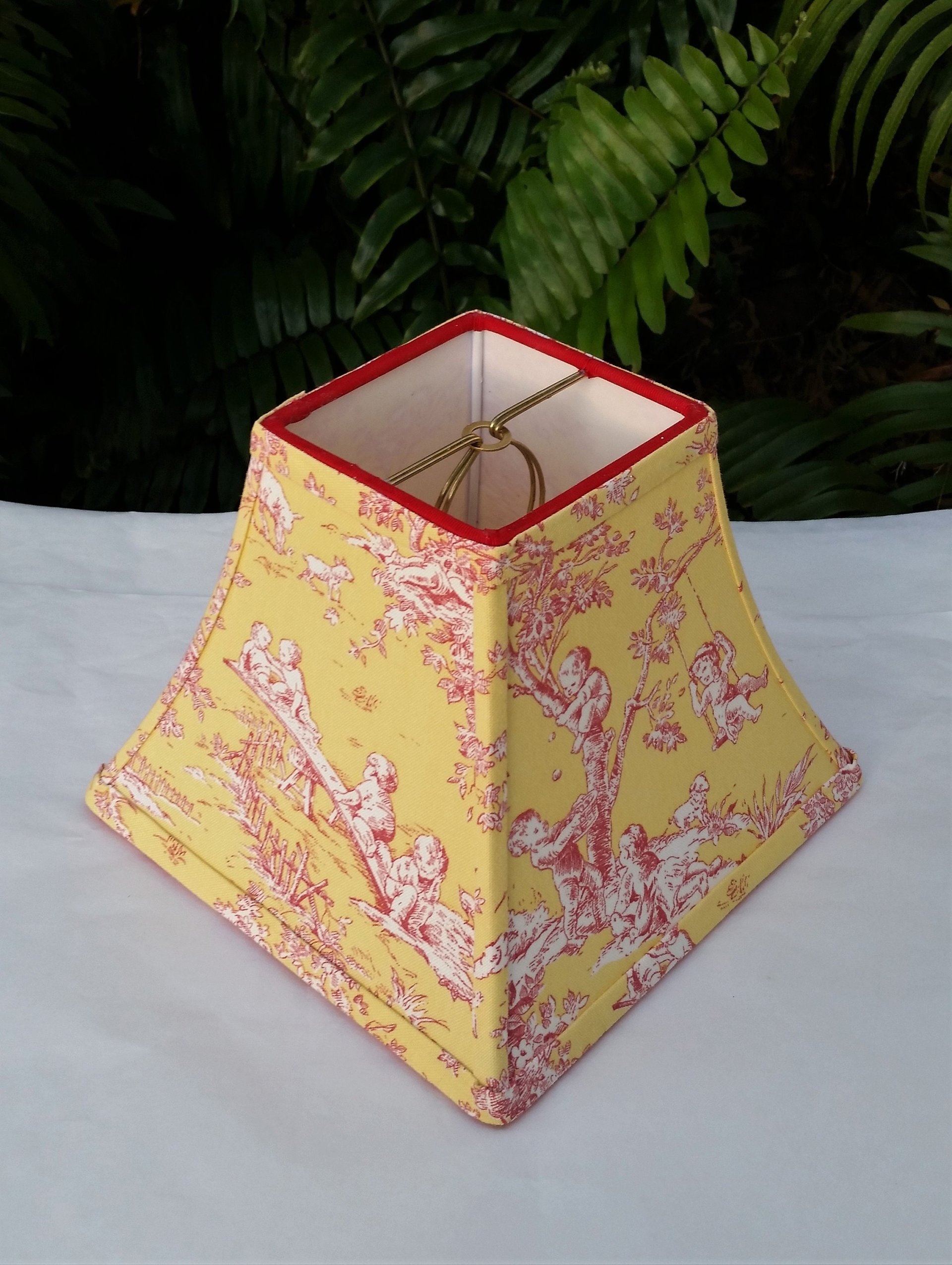 Toile Lampshade, Clip On, Various Colors