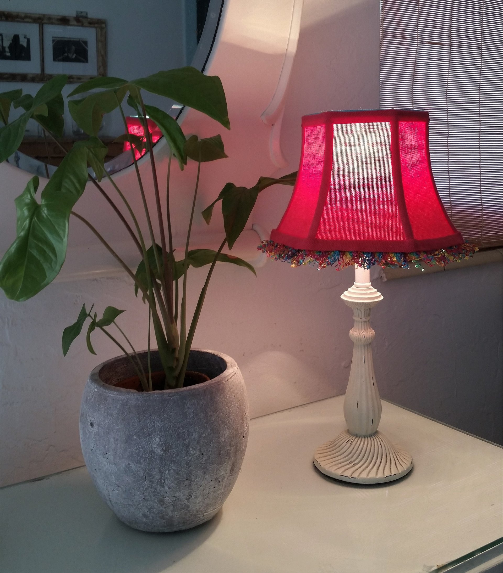 Hot Pink Lampshade, Clip On Lamp Shade