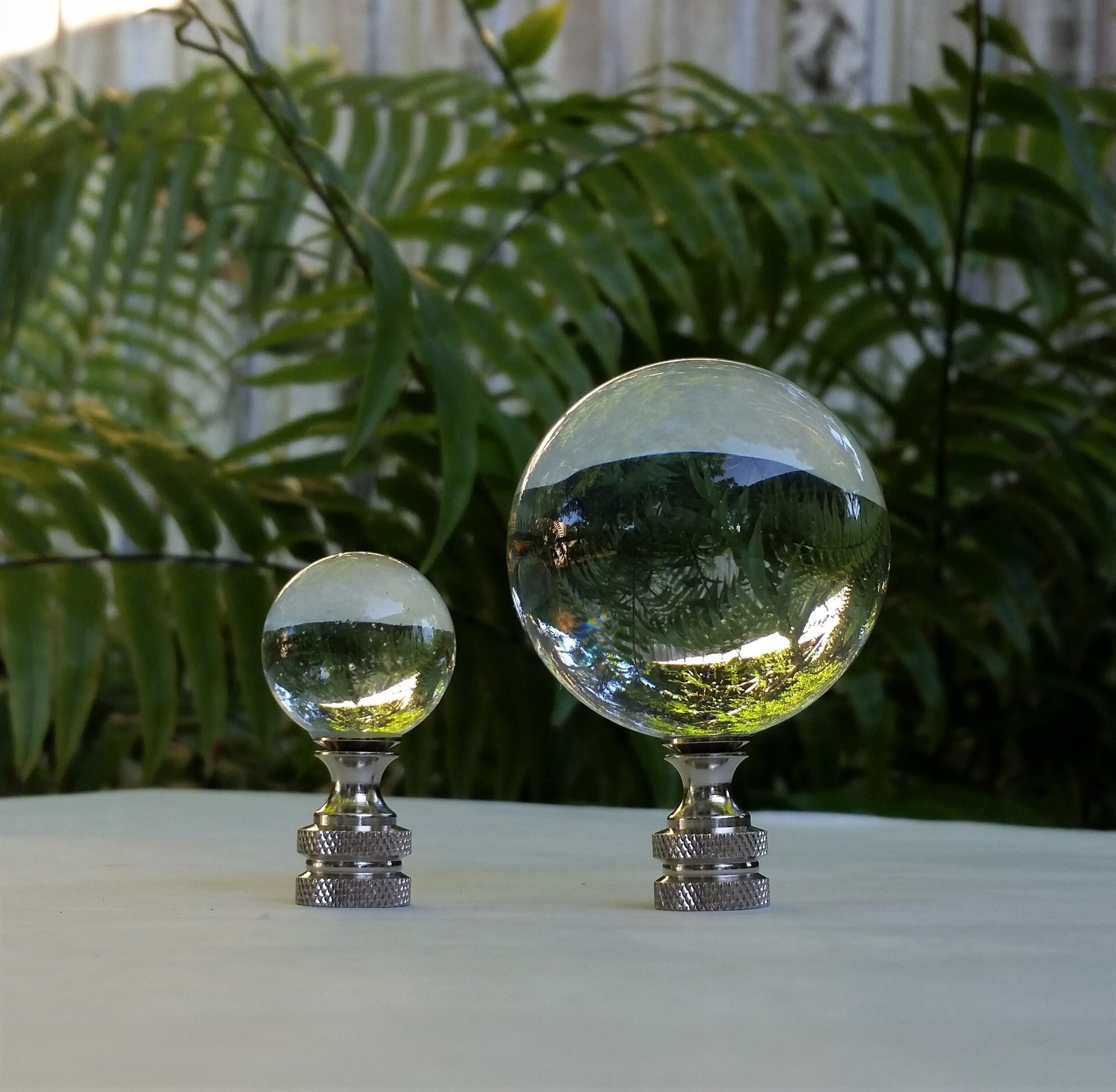 Clear Glass Lamp Finial