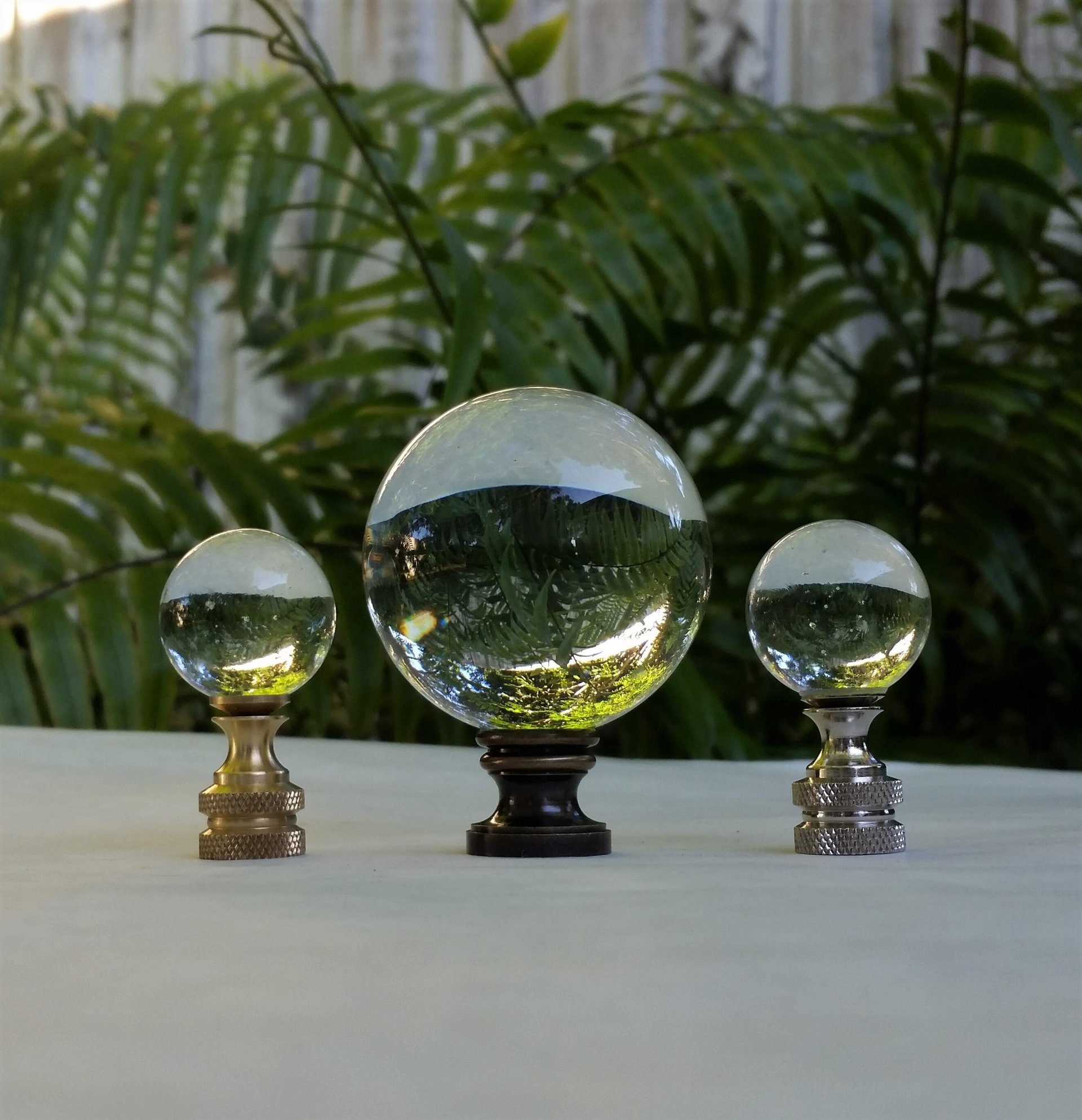 Clear Glass Lamp Finial