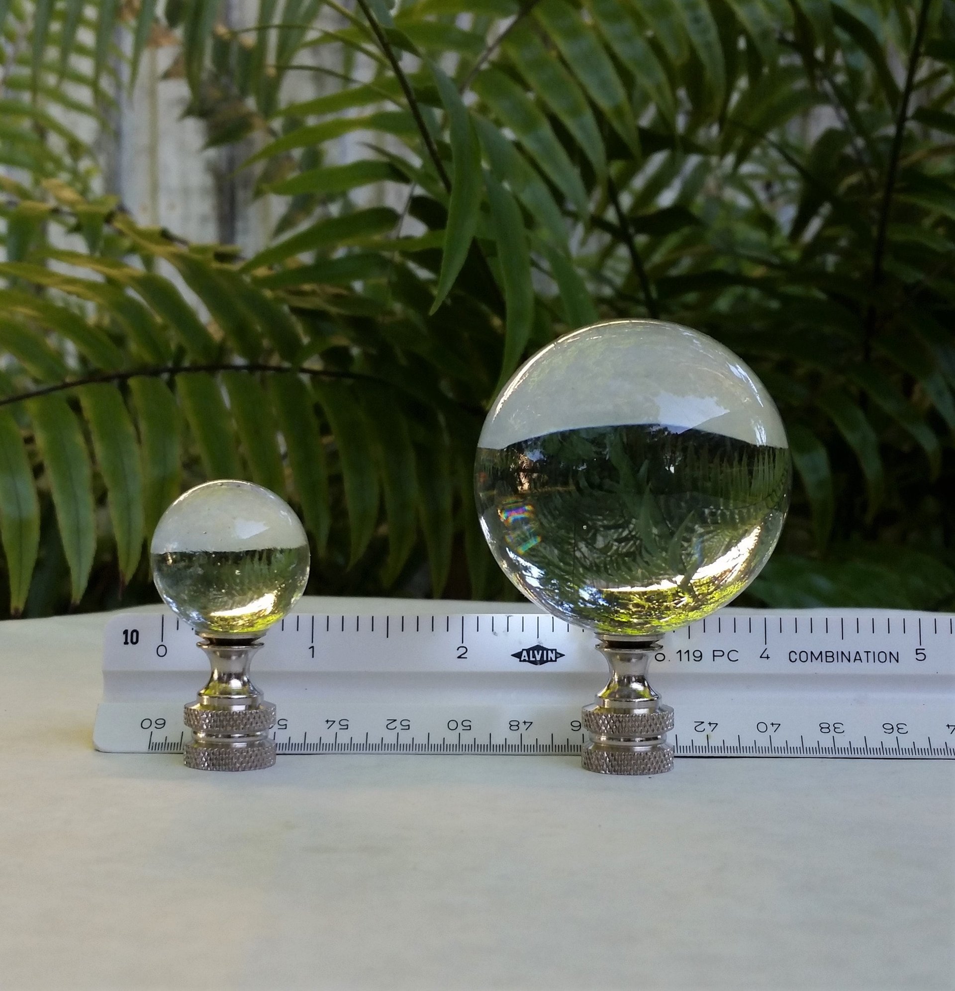 Clear Glass Lamp Finial