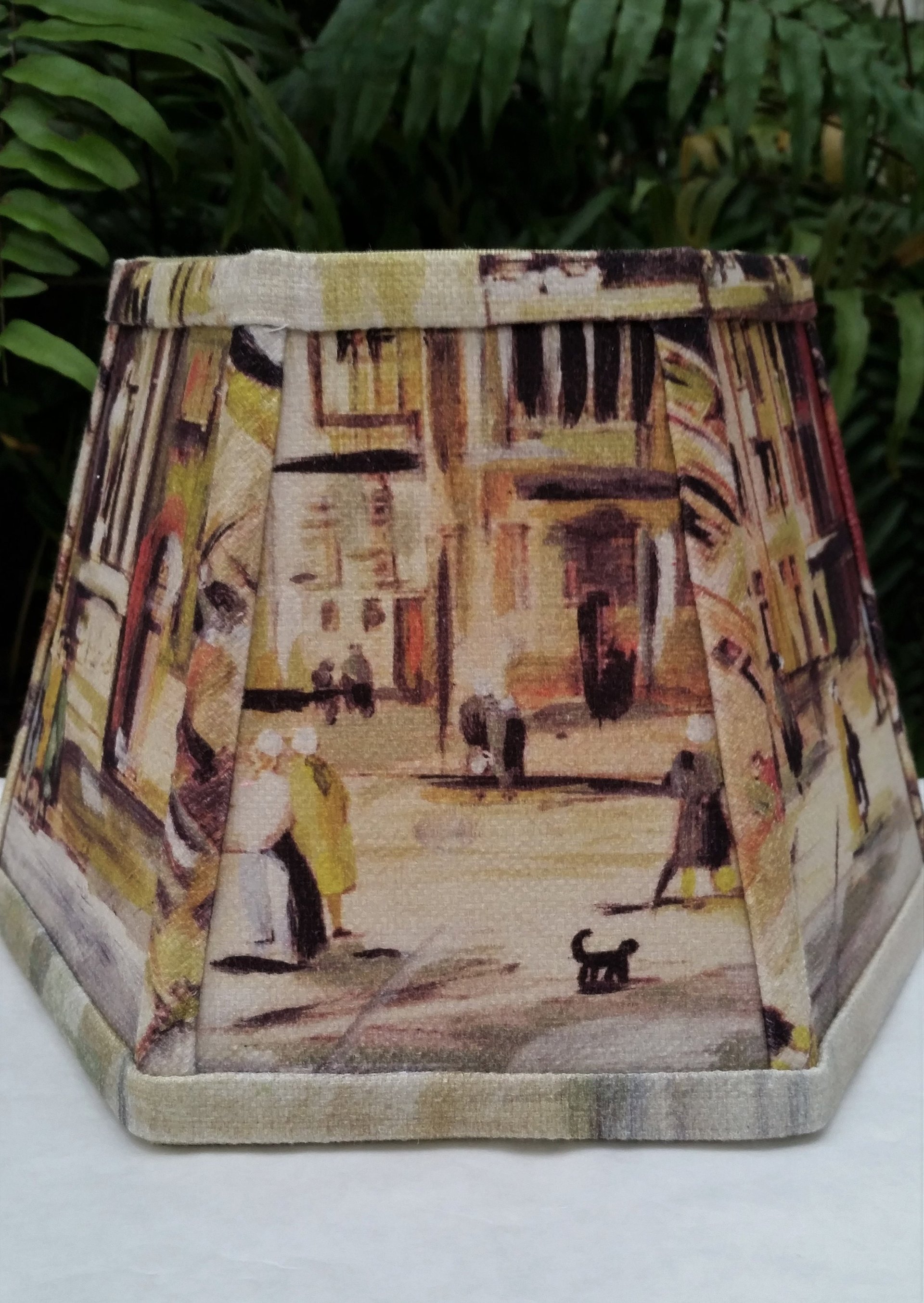 Venice Painting Lamp Shade Hexagon, Table Lamp