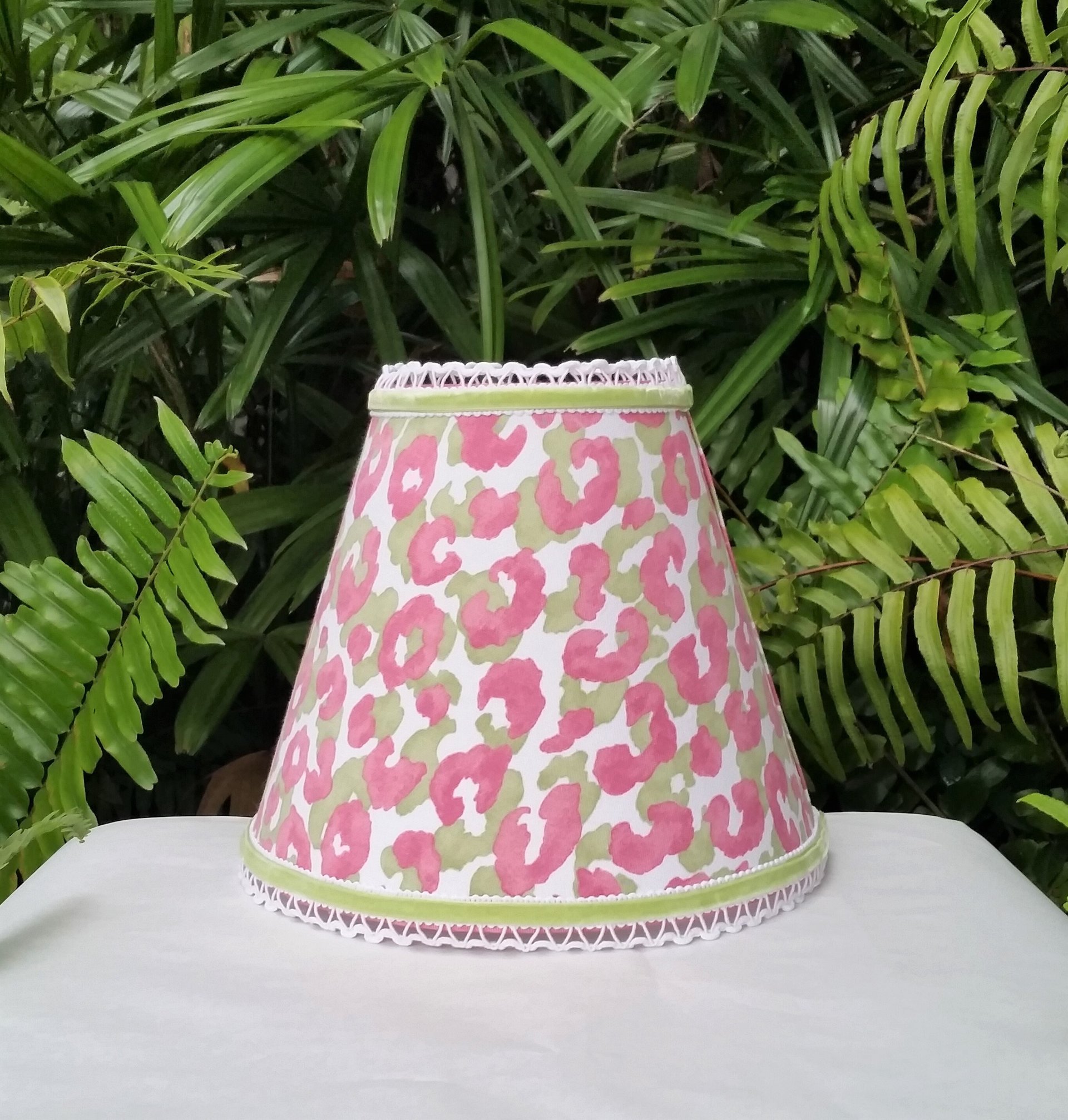 Bridge Lampshade, Red, White, Green Lamp Shade