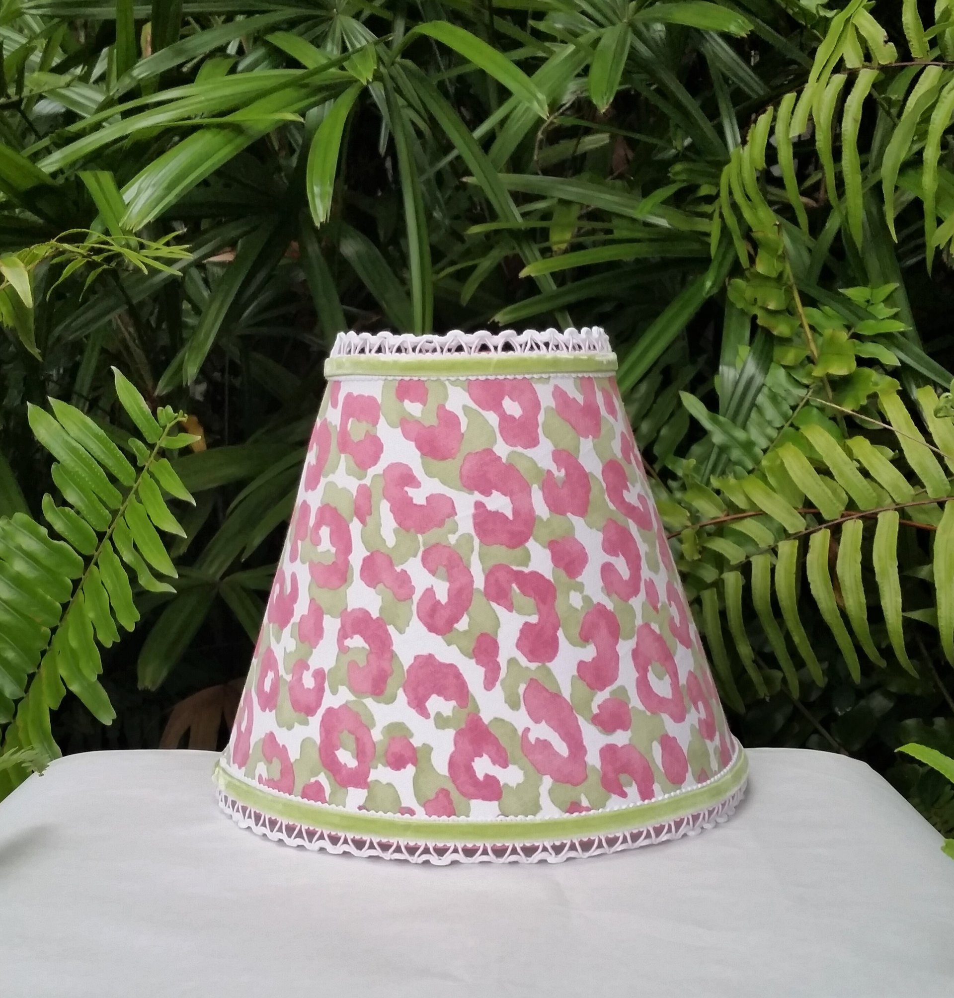 Bridge Lampshade, Red, White, Green Lamp Shade