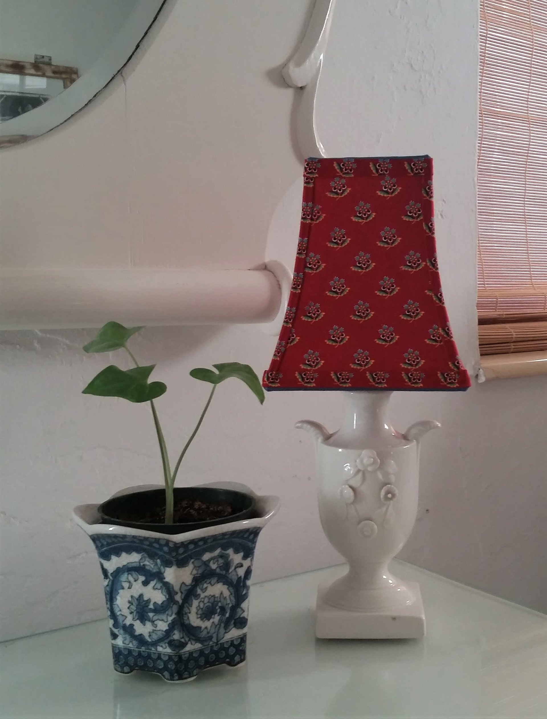 Vera Bradley Fabric Lamp Shade, Wine Red, Clip On