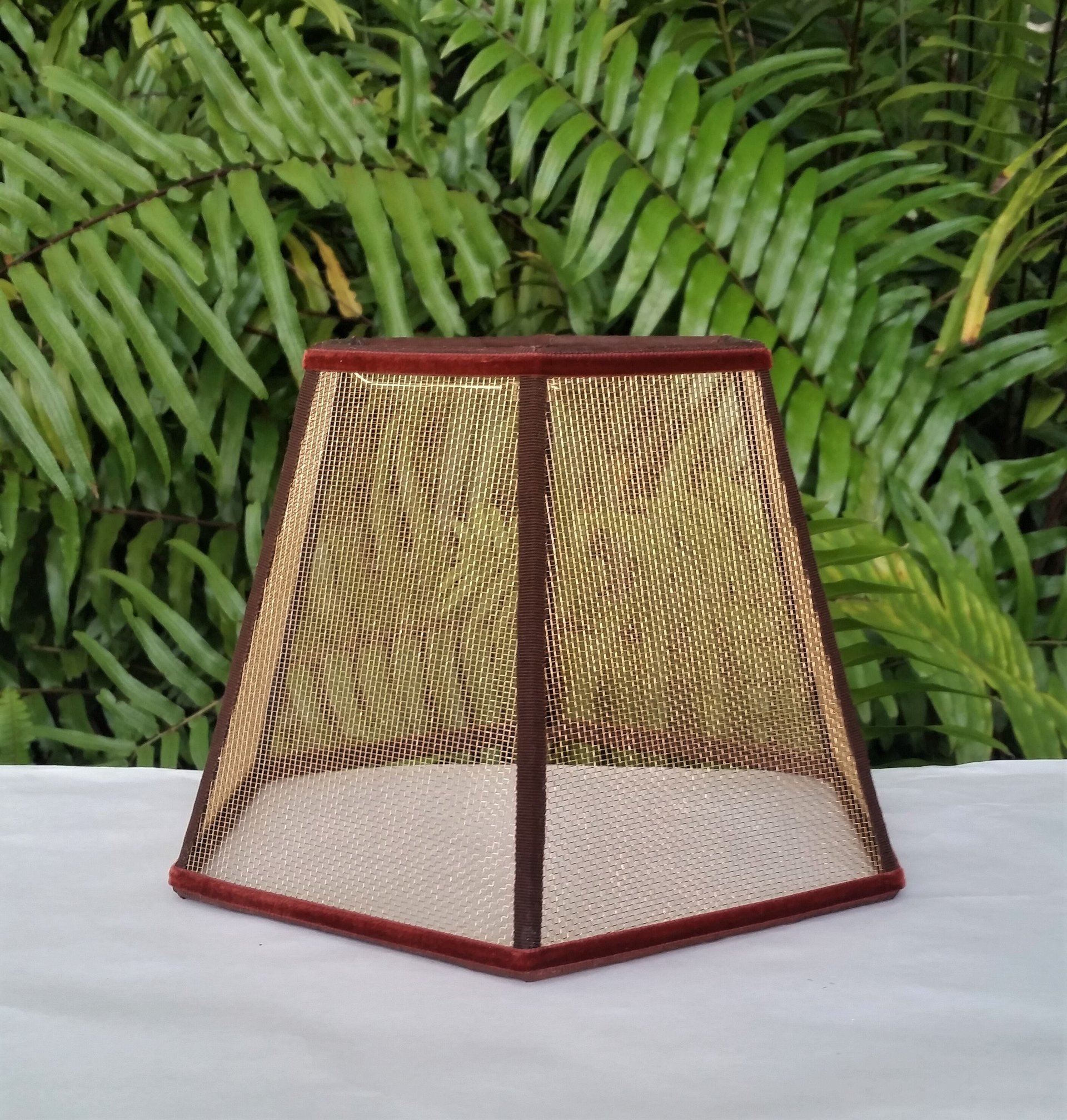 Wire Mesh Lamp Shade, Bronze Screen