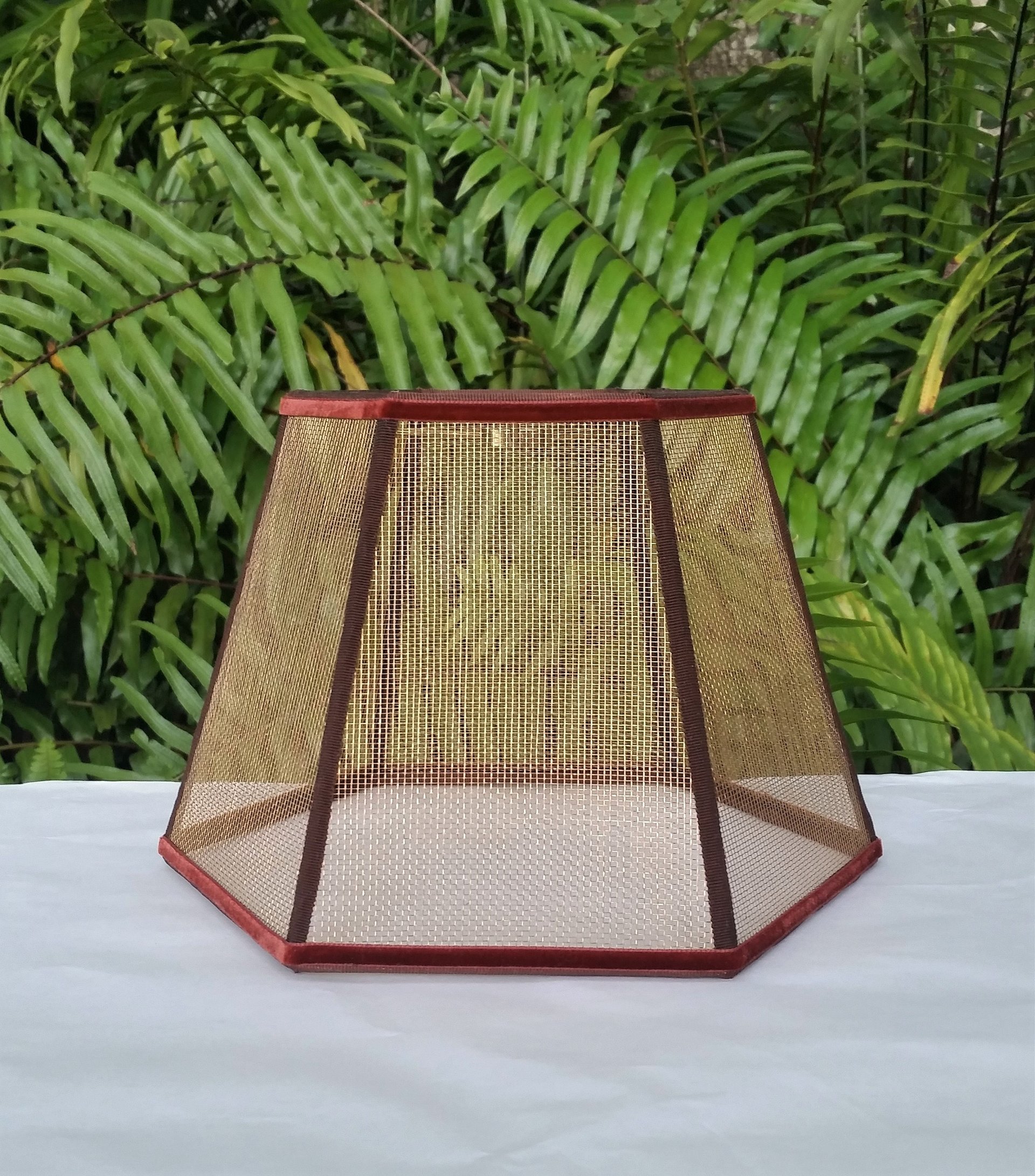 Wire Mesh Lamp Shade, Bronze Screen