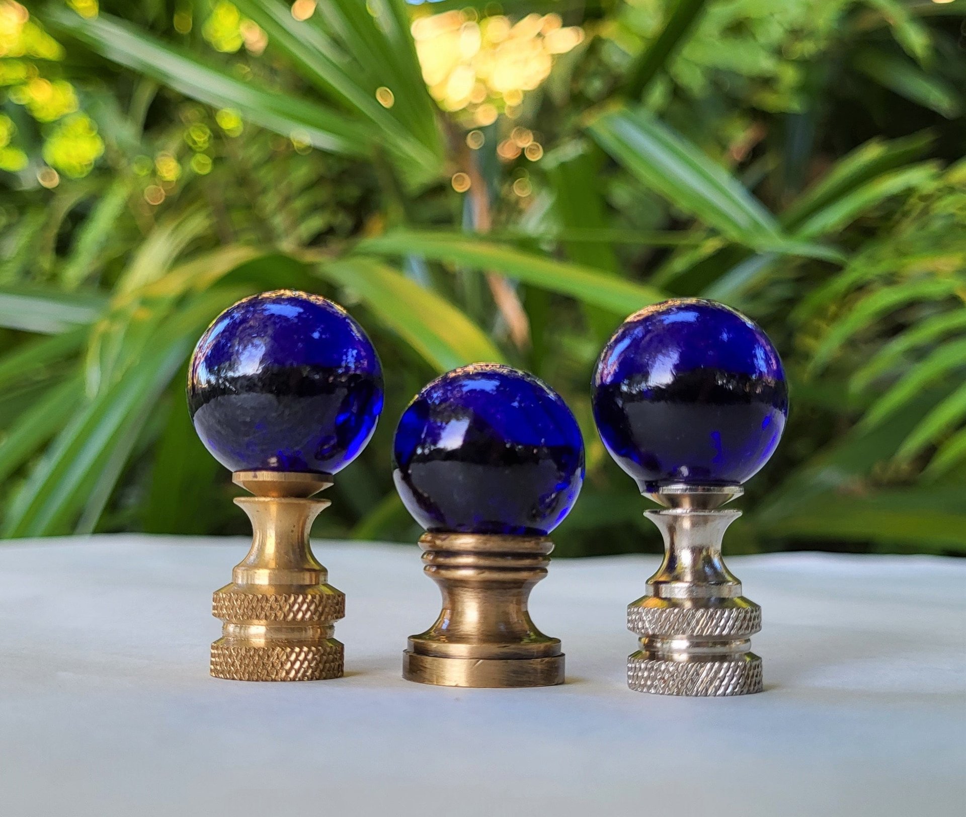 Small Cobalt Blue Lamp Finial