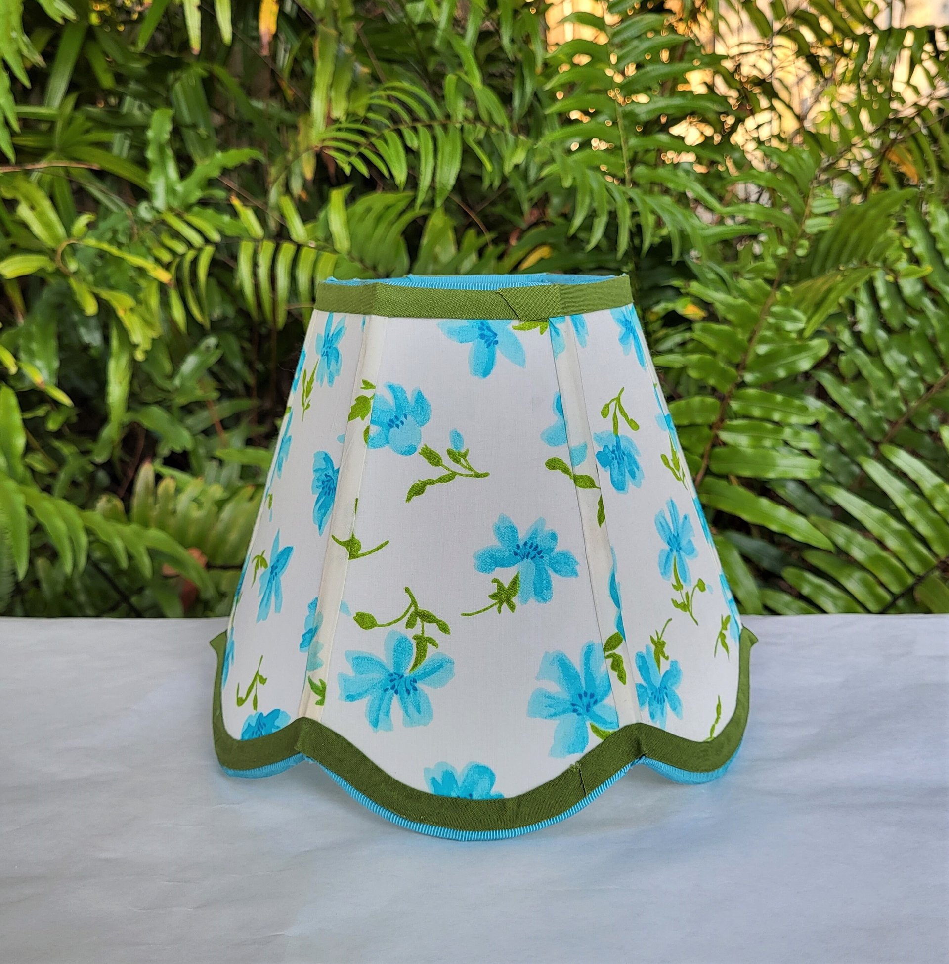 Small Floral Table Lampshade, Clip On Lamp Shade