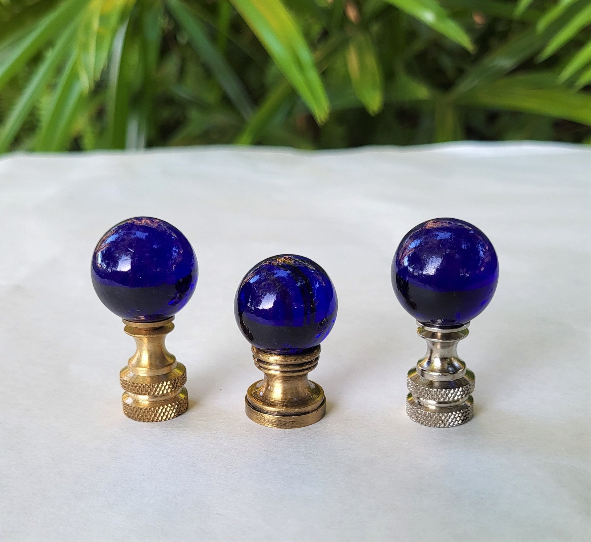 Small Cobalt Blue Lamp Finial