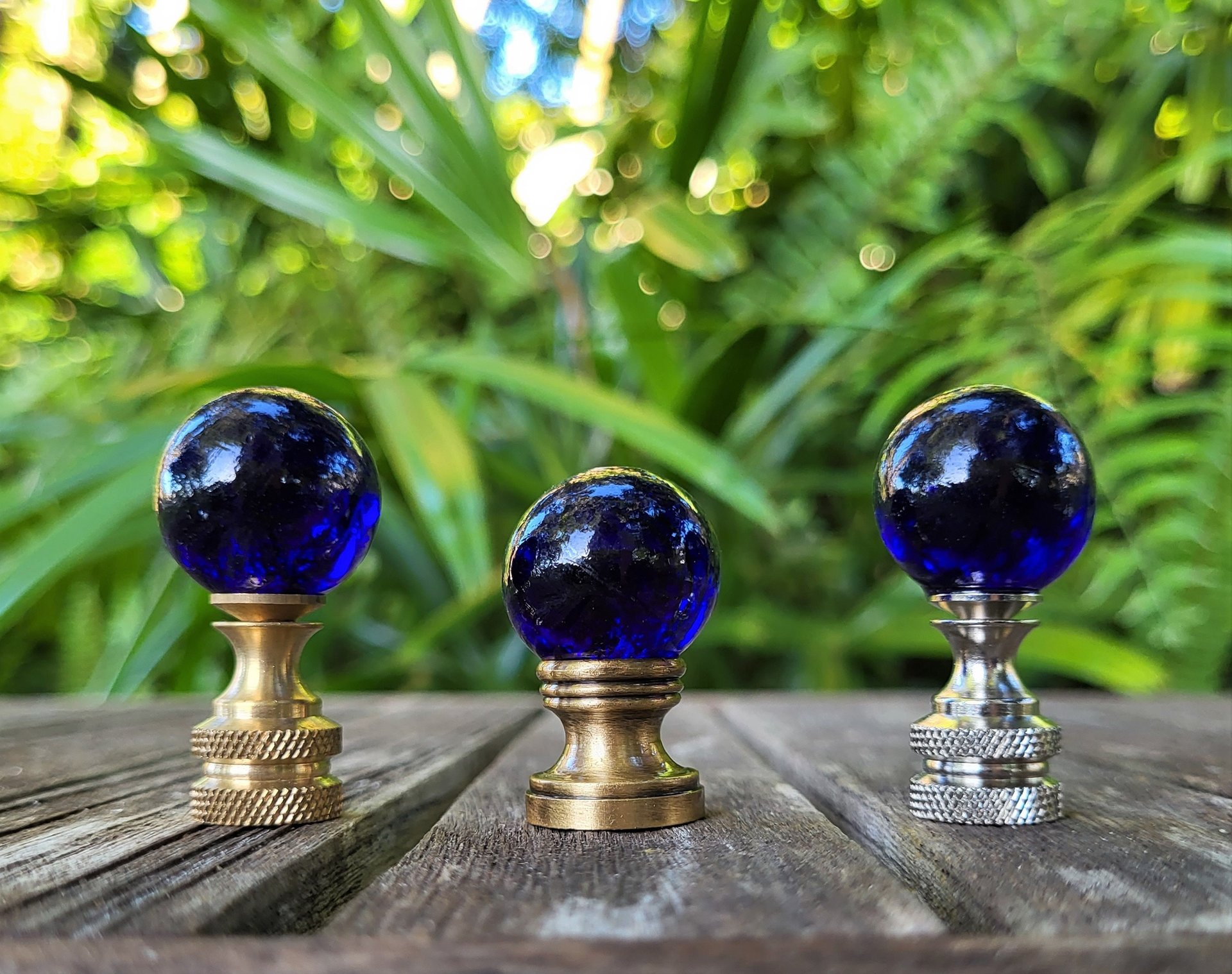 Small Cobalt Blue Lamp Finial