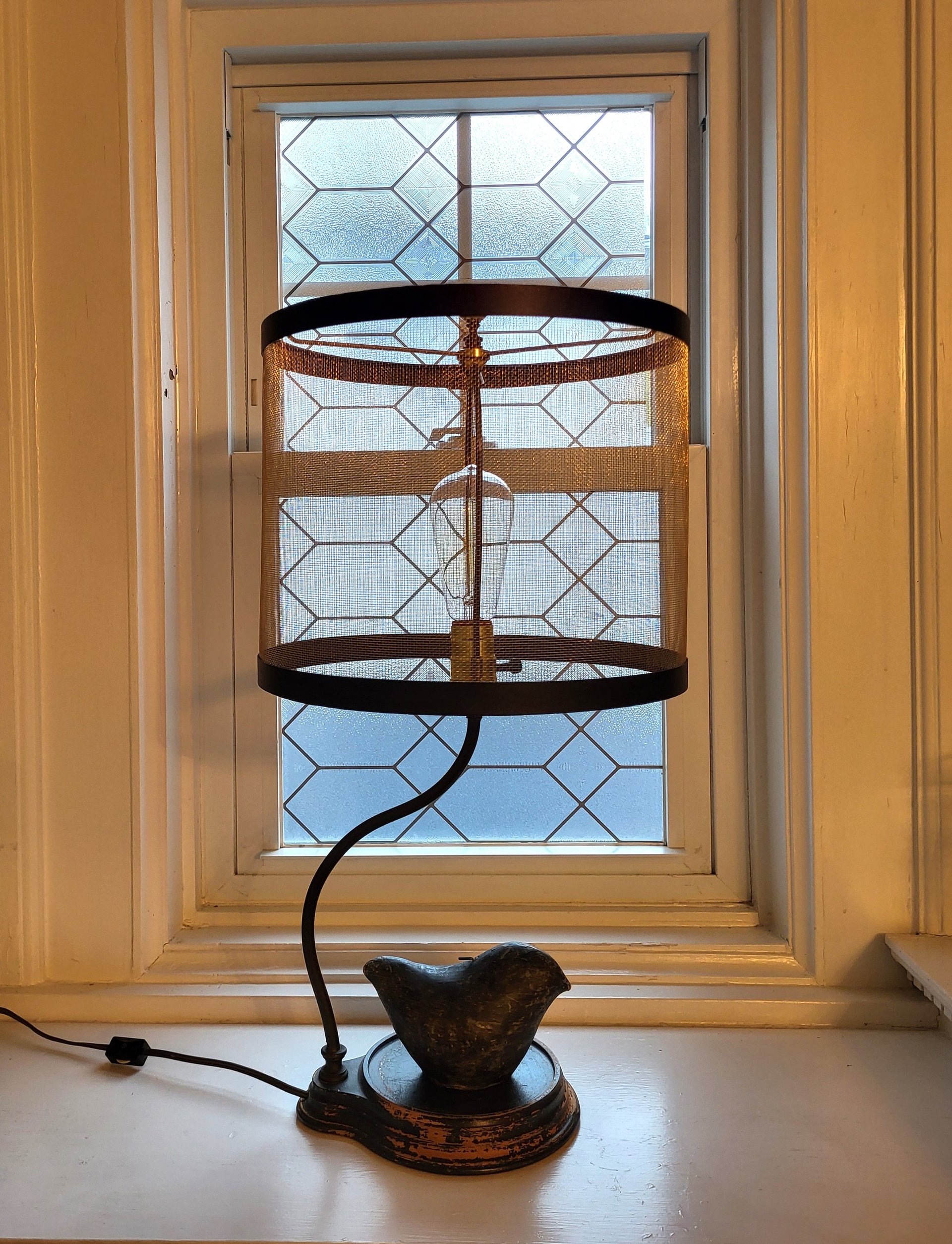 Wire Mesh Lampshade, Bronze Drum Lamp Shade