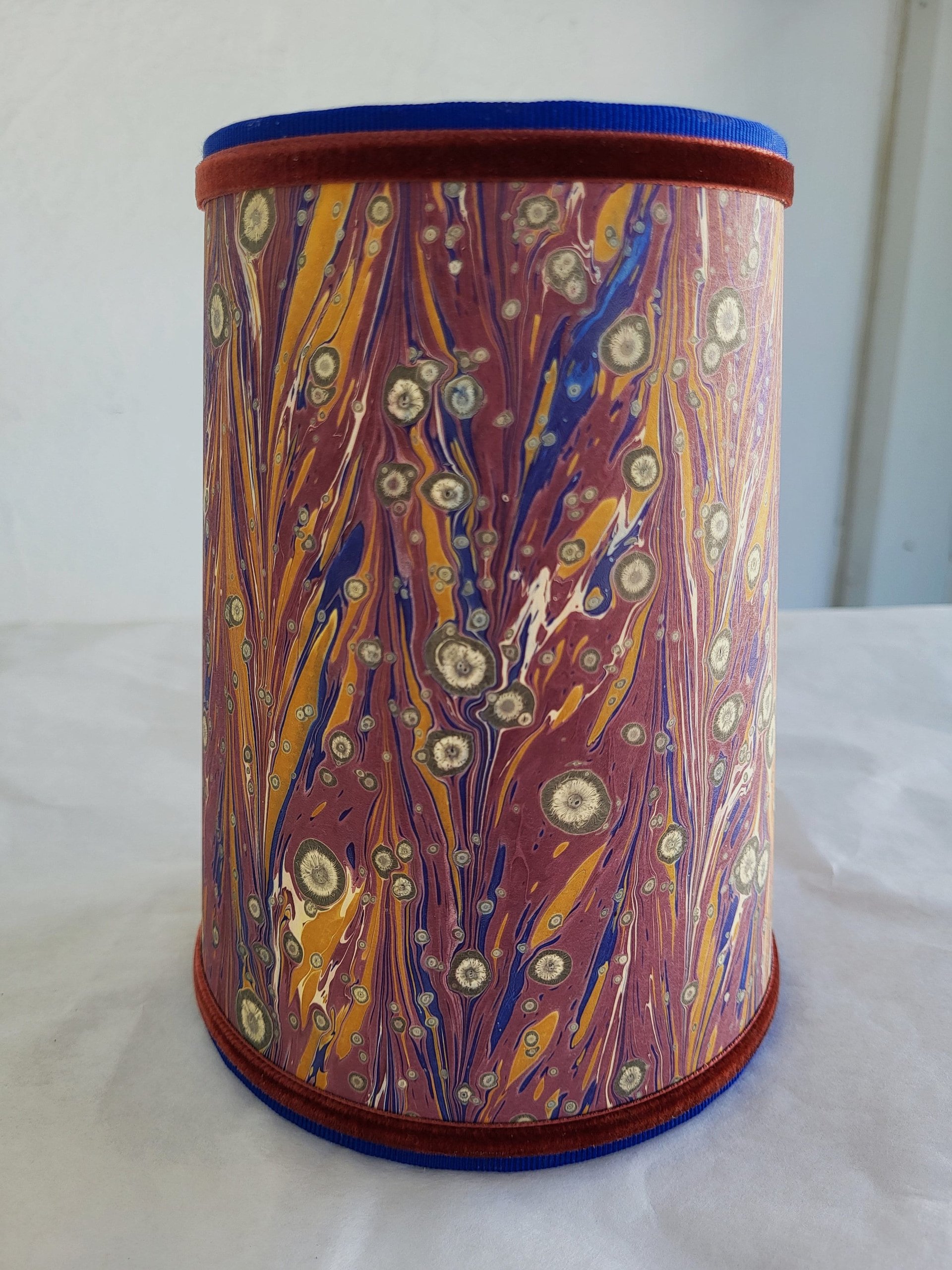 Pair Marbled Paper Sconce Lampshades Set of Two