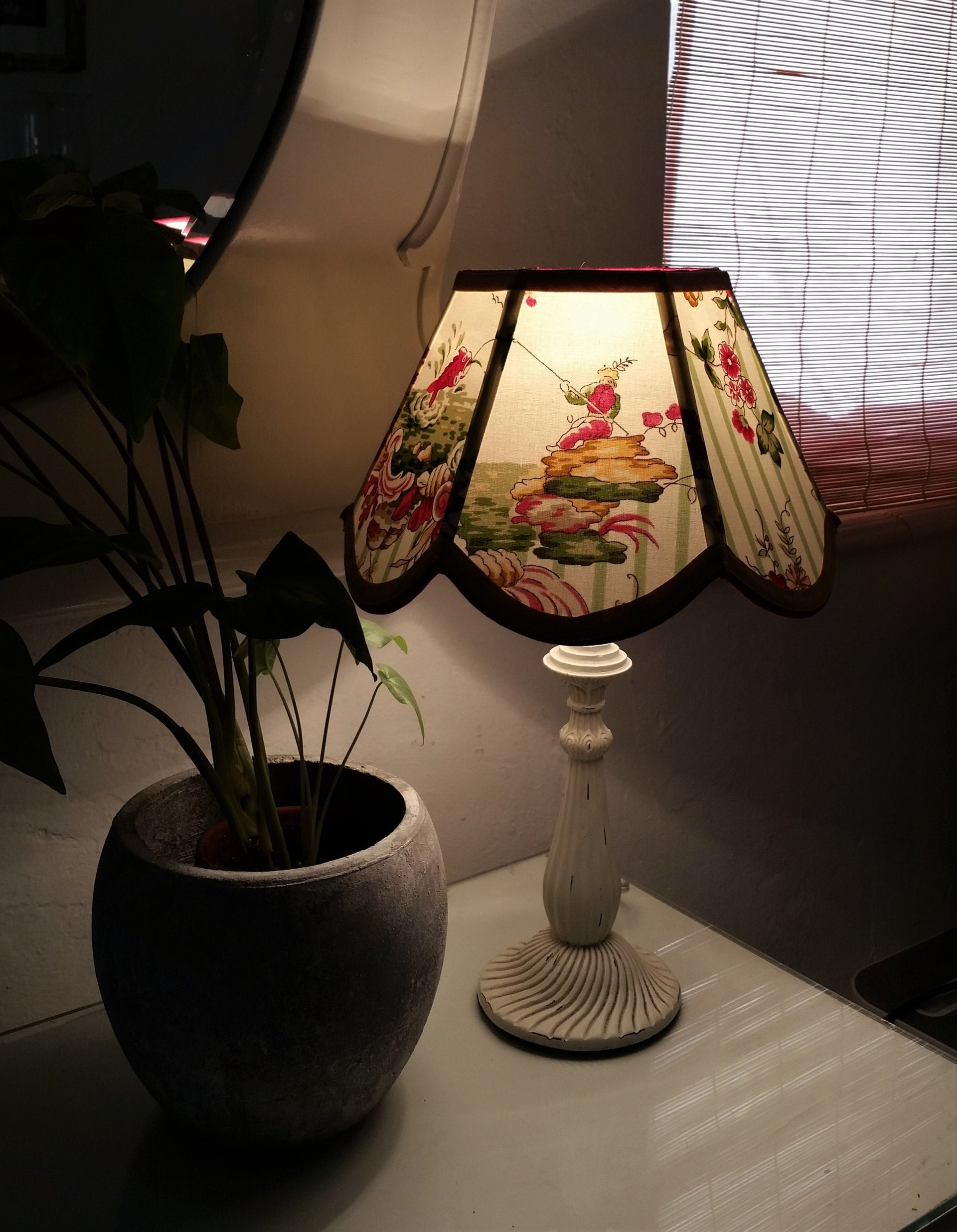 Brunschwig Fils Siren Song Fabric Scallop Lamp Shade Clip On