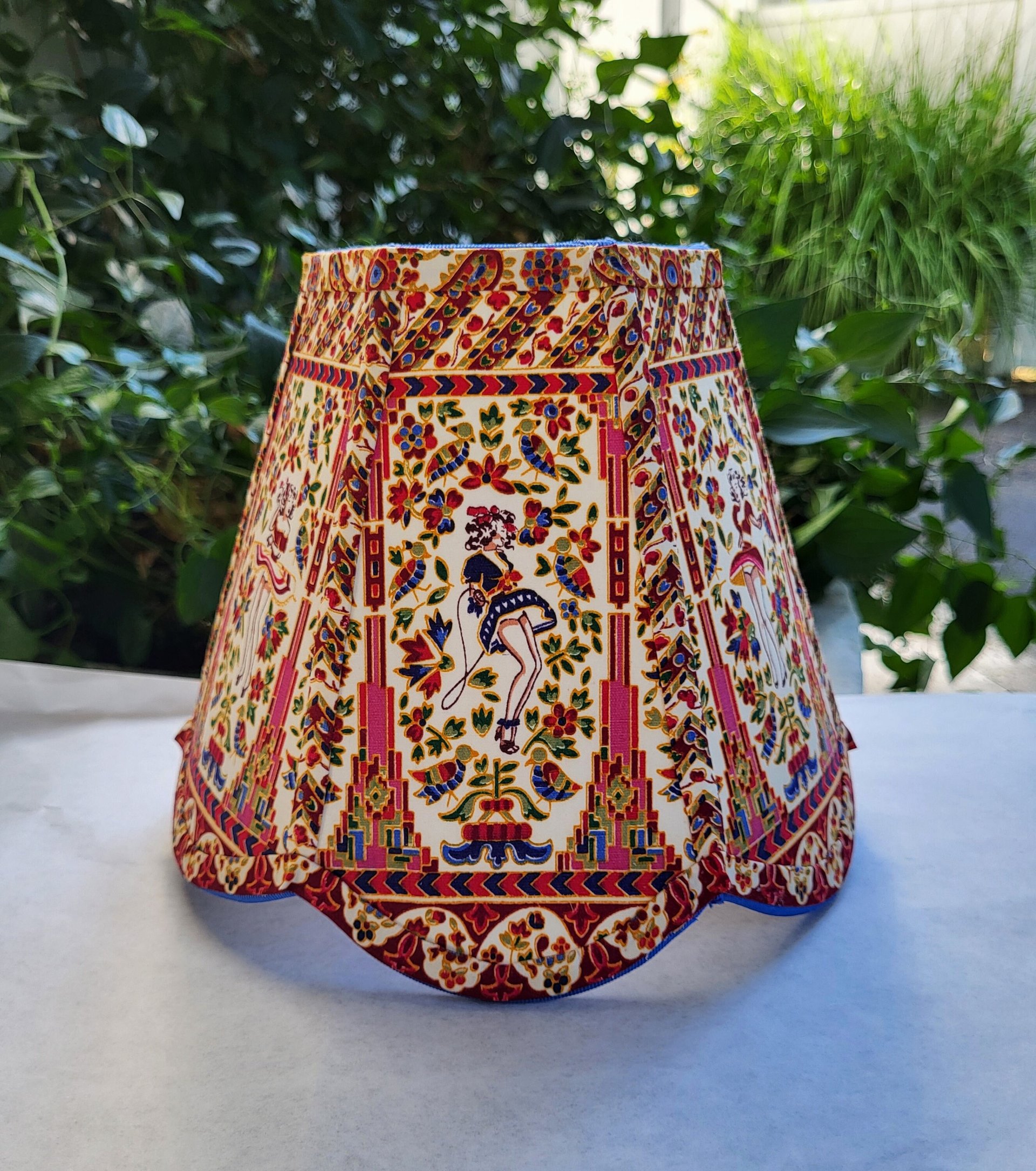 Small Floral Table Lampshade, Clip On Lamp Shade