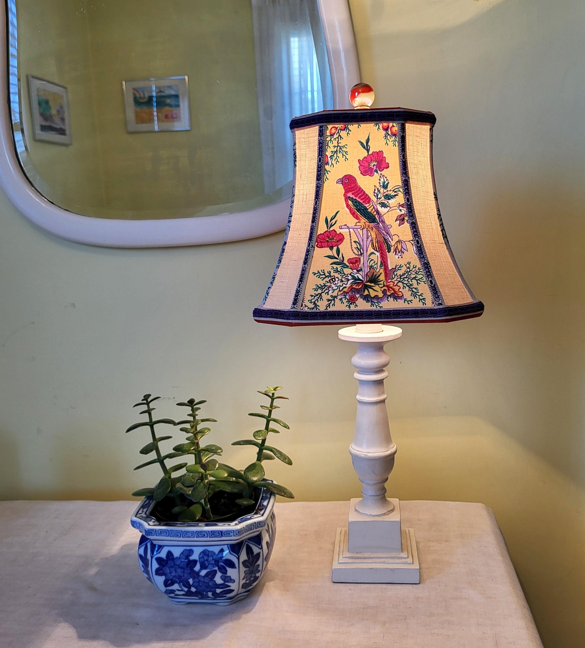 Bird Floral Square Lampshade