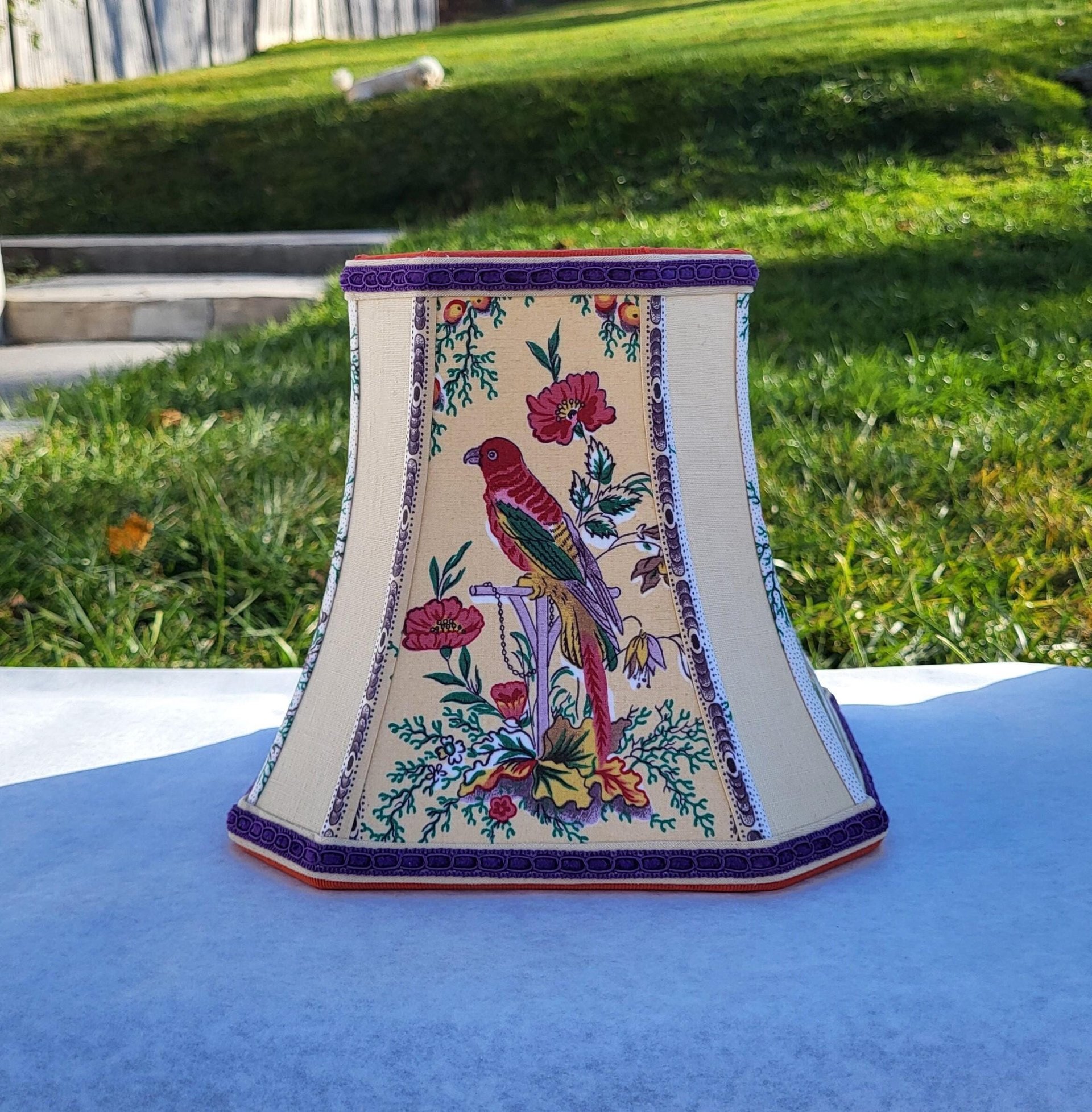 Bird Floral Square Lampshade