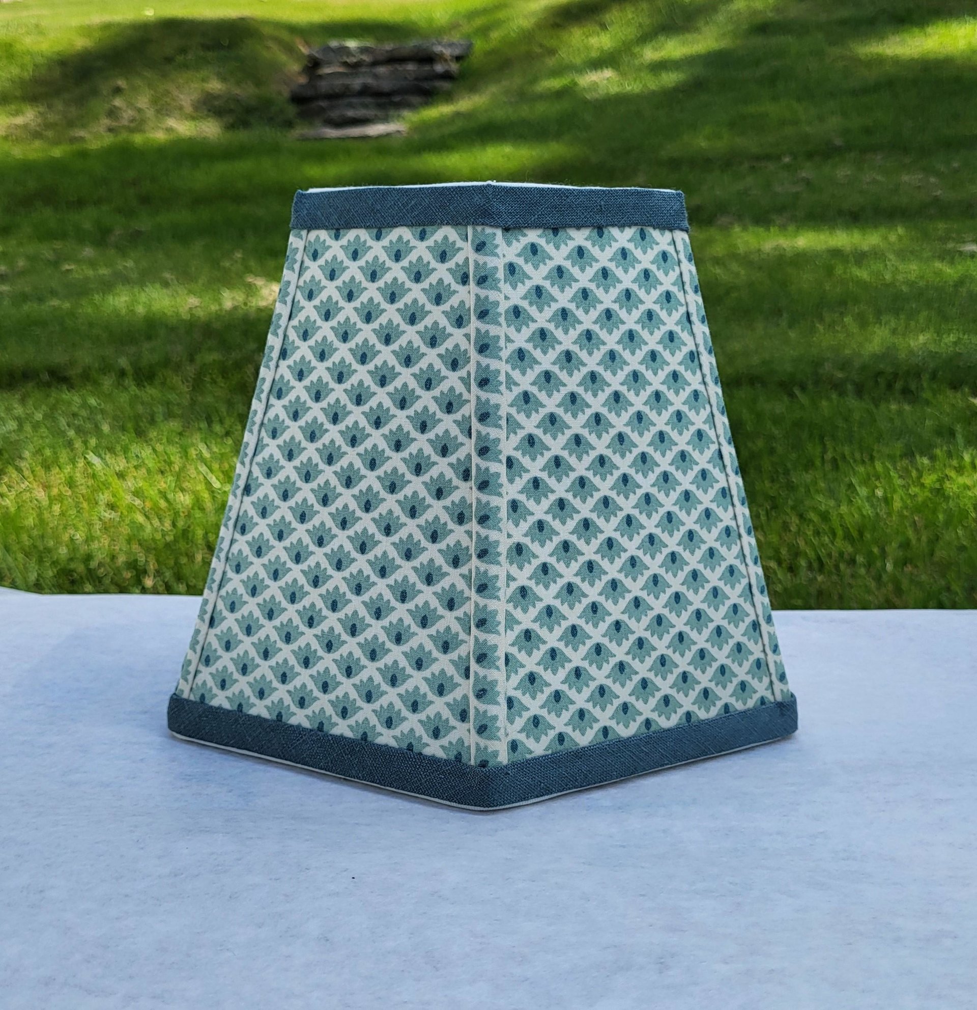 Mint Green Table Lamp Shade Clip On Hexagon