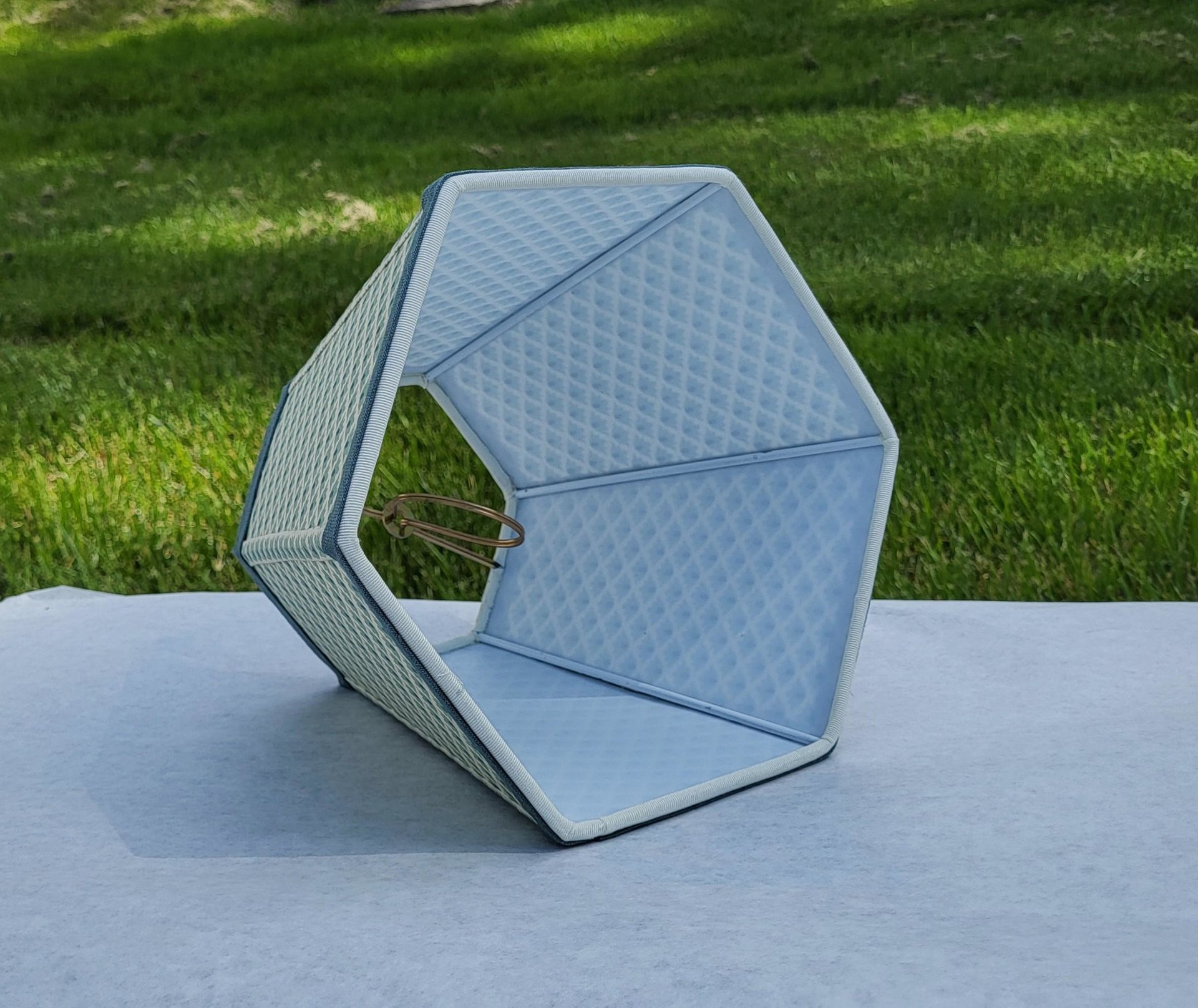 Mint Green Table Lamp Shade Clip On Hexagon