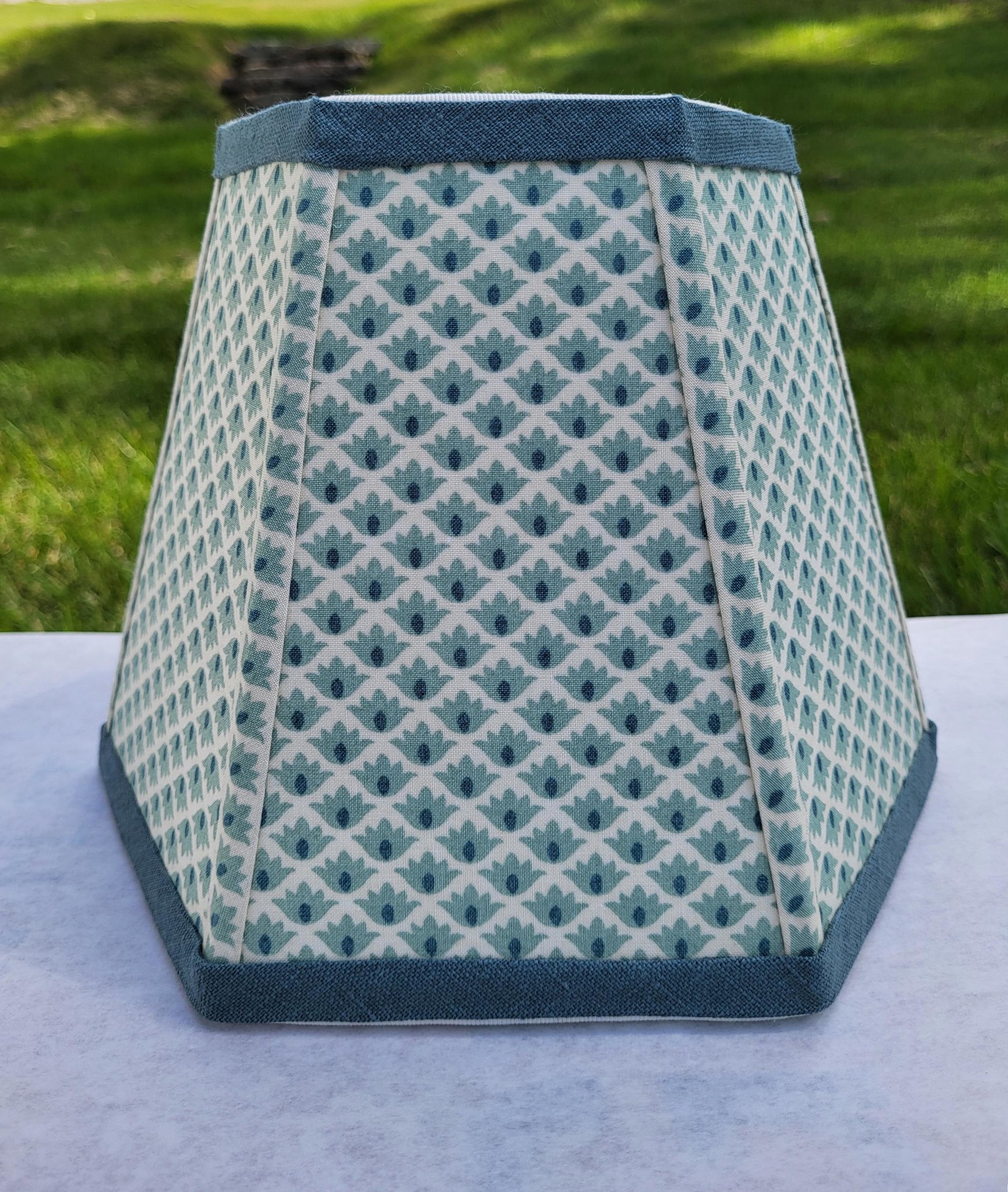 Mint Green Table Lamp Shade Clip On Hexagon