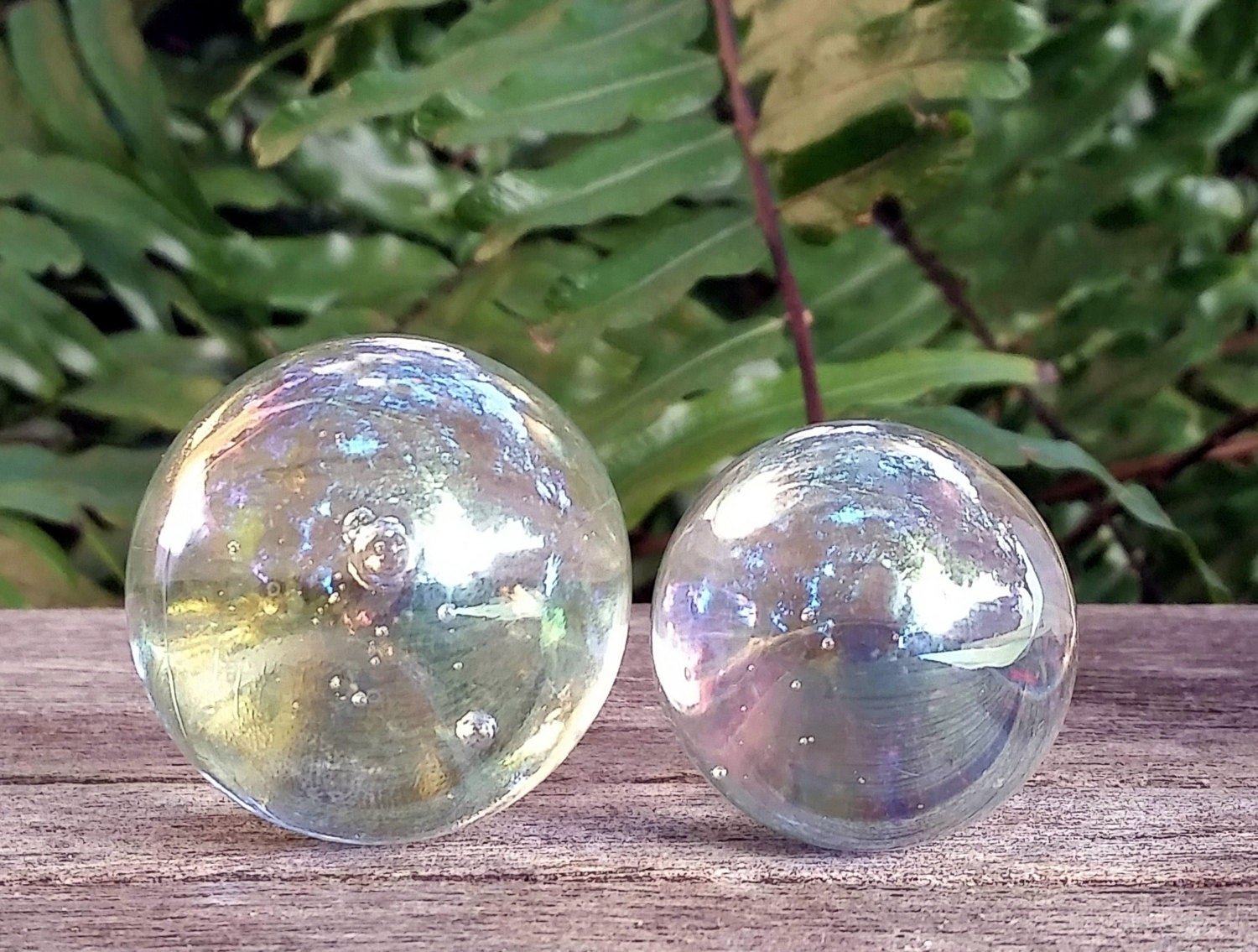 Large Iridescent Clear Lamp Finial Various Sizes