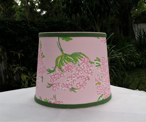 Pink Floral Lampshade, Lilly Pulitzer Fabric, Table Lamp Shade