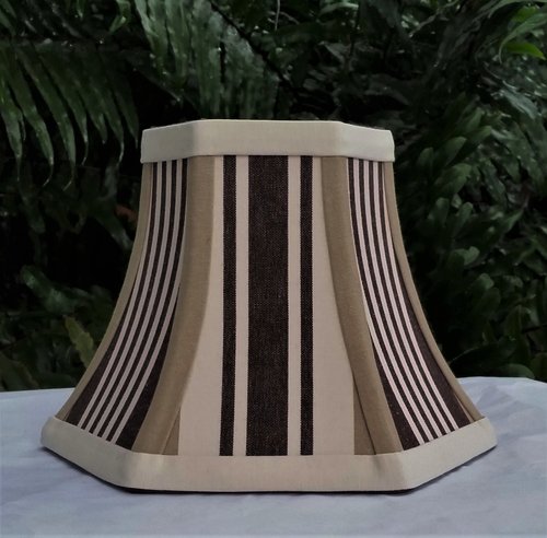 Preppy Brown Hex Bell Lampshade, Lamp Shade