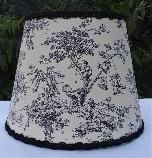 Euro Fitter Black and White Toile Lampshade