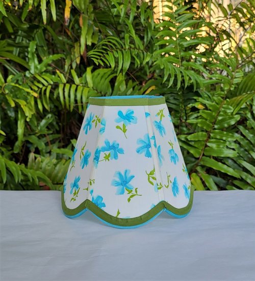 Small Floral Table Lampshade, Clip On Lamp Shade