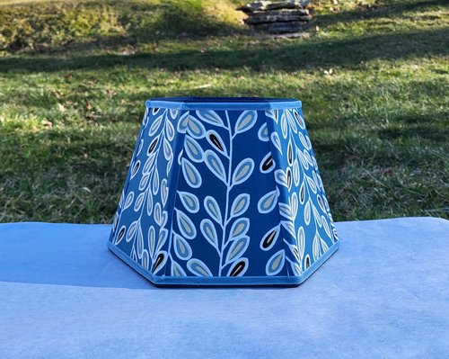 Paper Lampshade Teal Blue Black White